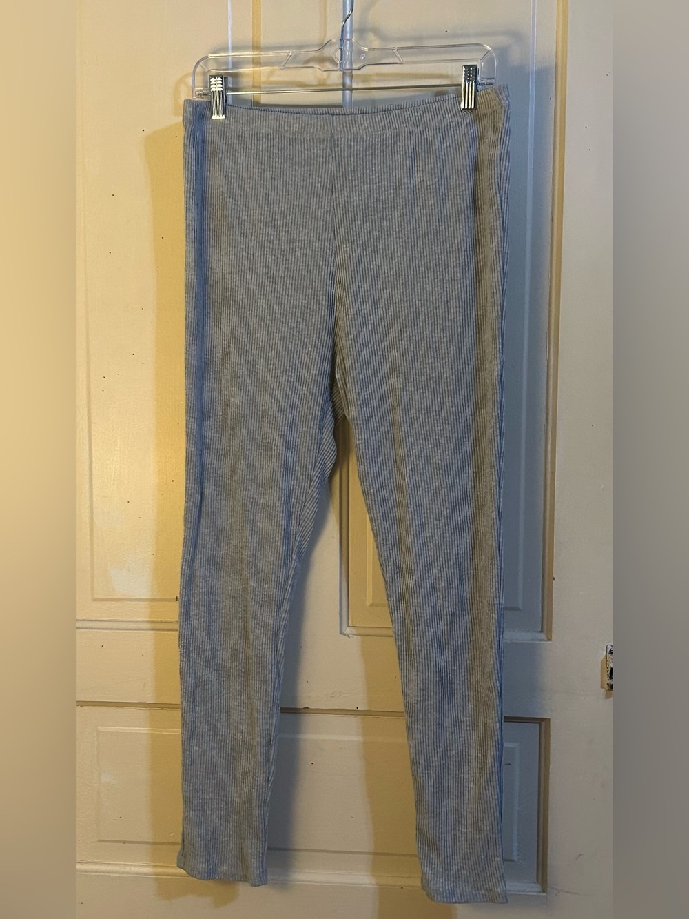 No Boundaries Gray Ribbed Leggings